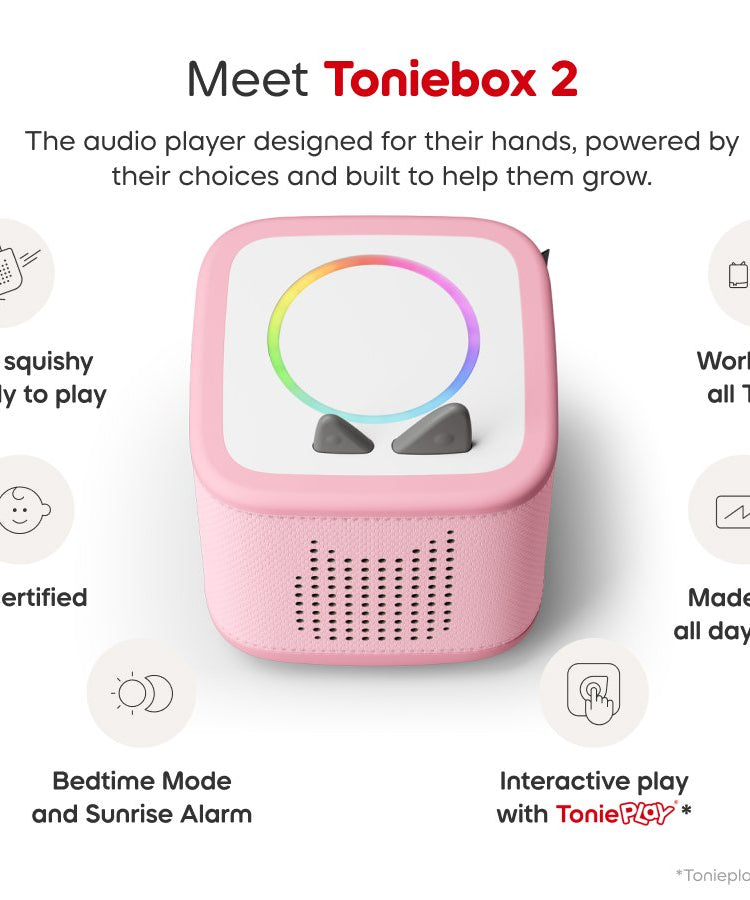 Tonies - Toniebox 2 Cloud Pink Starter Set Box