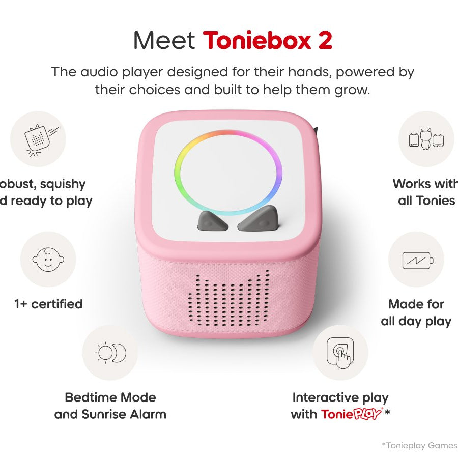 Tonies - Toniebox 2 Cloud Pink Starter Set Box