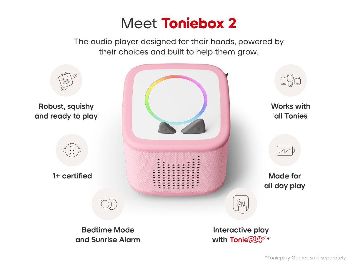 Tonies - Toniebox 2 Cloud Pink Starter Set Box