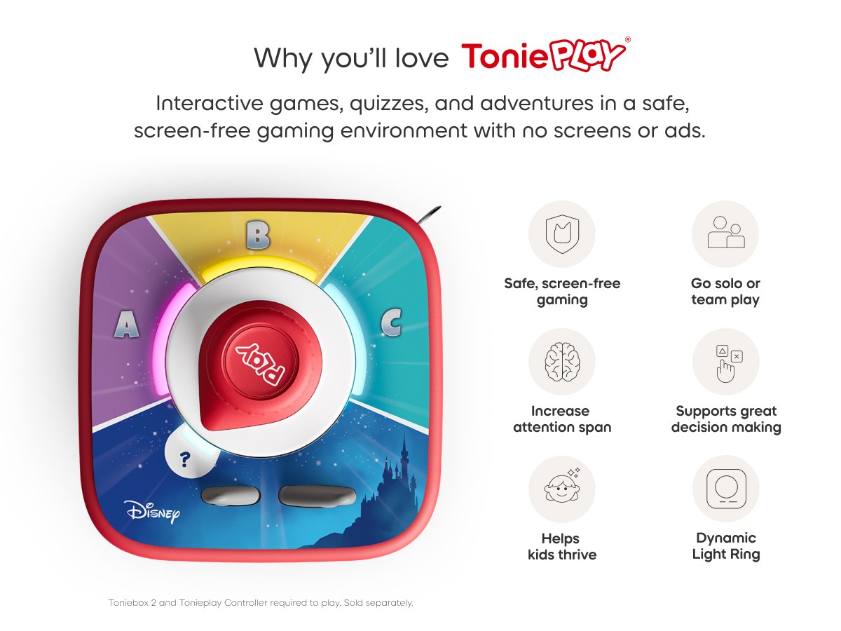 Tonies - Tonieplay Disney Knowledge Quiz Kingdom English Toniebox 2 Game