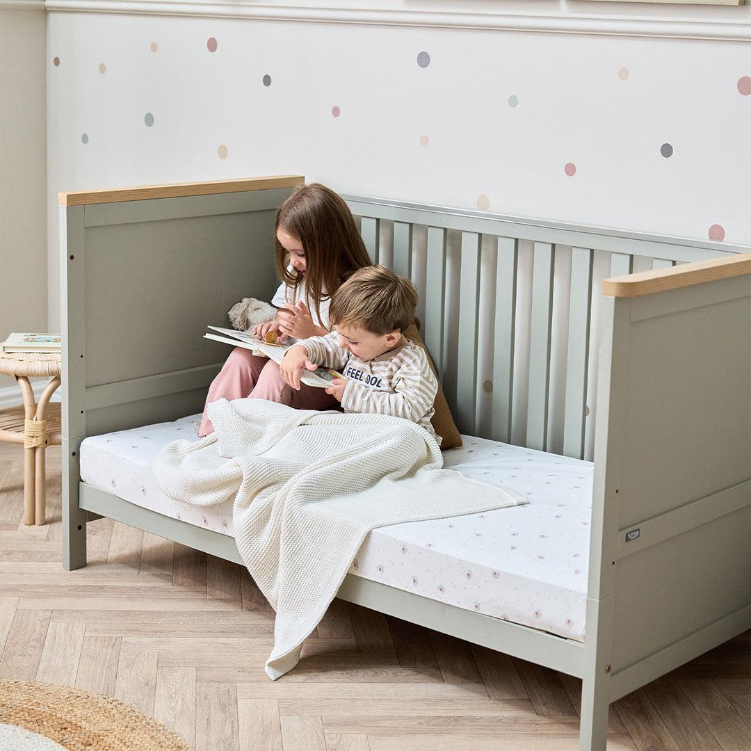 Tutti Bambini Misha Cot Bed - Sage/Golden Oak-Cot Beds-Sage/Golden Oak-Cot Bed | Natural Baby Shower
