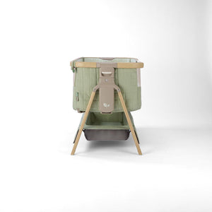 Tutti Bambini Cozee Sense Bedside Crib - Drifted Oak / Eucalyptus-Cribs-Drifted Oak / Eucalyptus- | Natural Baby Shower
