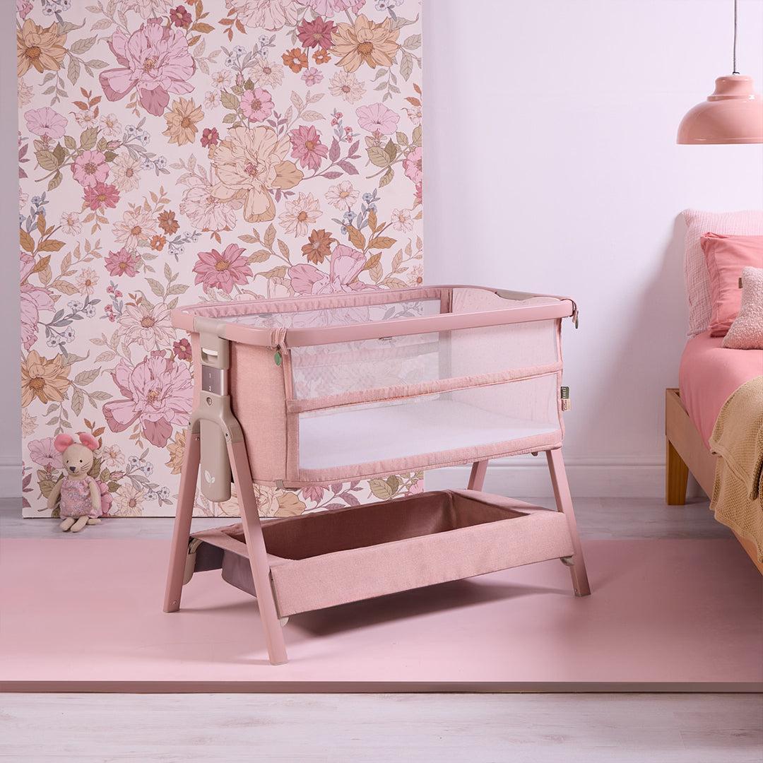 Tutti Bambini Cozee Zen Bedside Crib - Blush-Cribs-Blush- | Natural Baby Shower