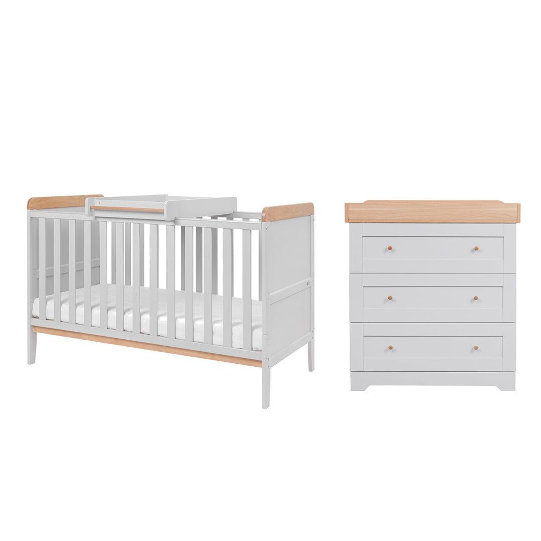 Tutti Bambini Rio 2pc Room Set - Dove Grey/Honey Oak-Nursery Sets-Dove Grey/Honey Oak- | Natural Baby Shower