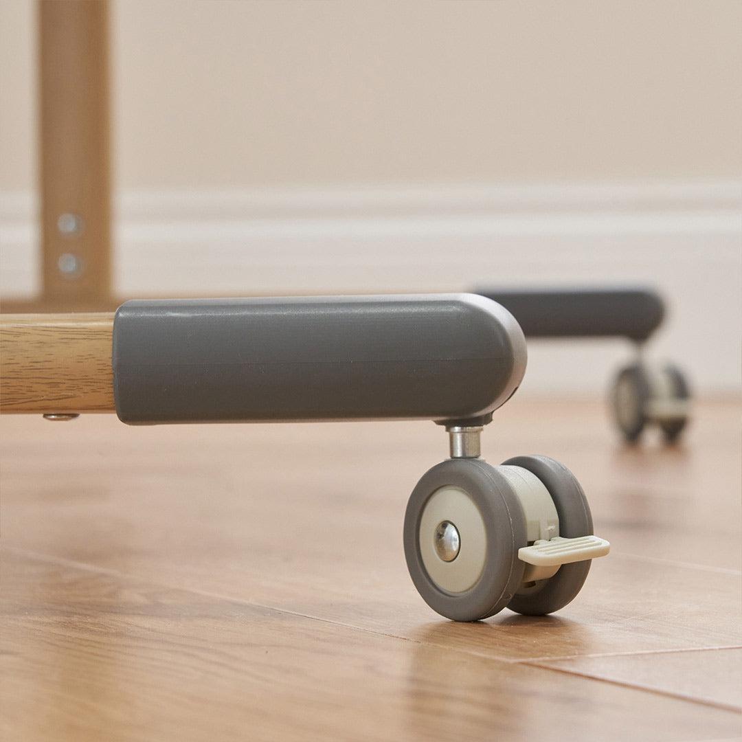 Tutti Bambini ZiZee Essential Crib - Oak/Charcoal-Bedside Cribs-Oak/Charcoal- | Natural Baby Shower