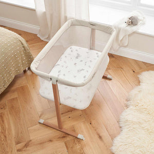 Tutti Bambini ZiZee Essential Crib - Scandinavian Walnut/Ecru-Bedside Cribs-Scandinavian Walnut/Ecru- | Natural Baby Shower
