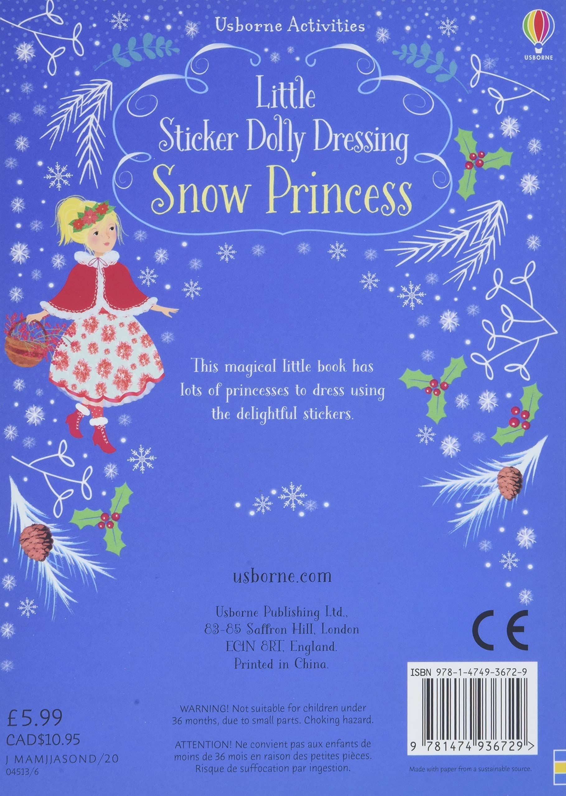 Usborne - Little Sticker Dolly Dressing Snow Princess Story Book