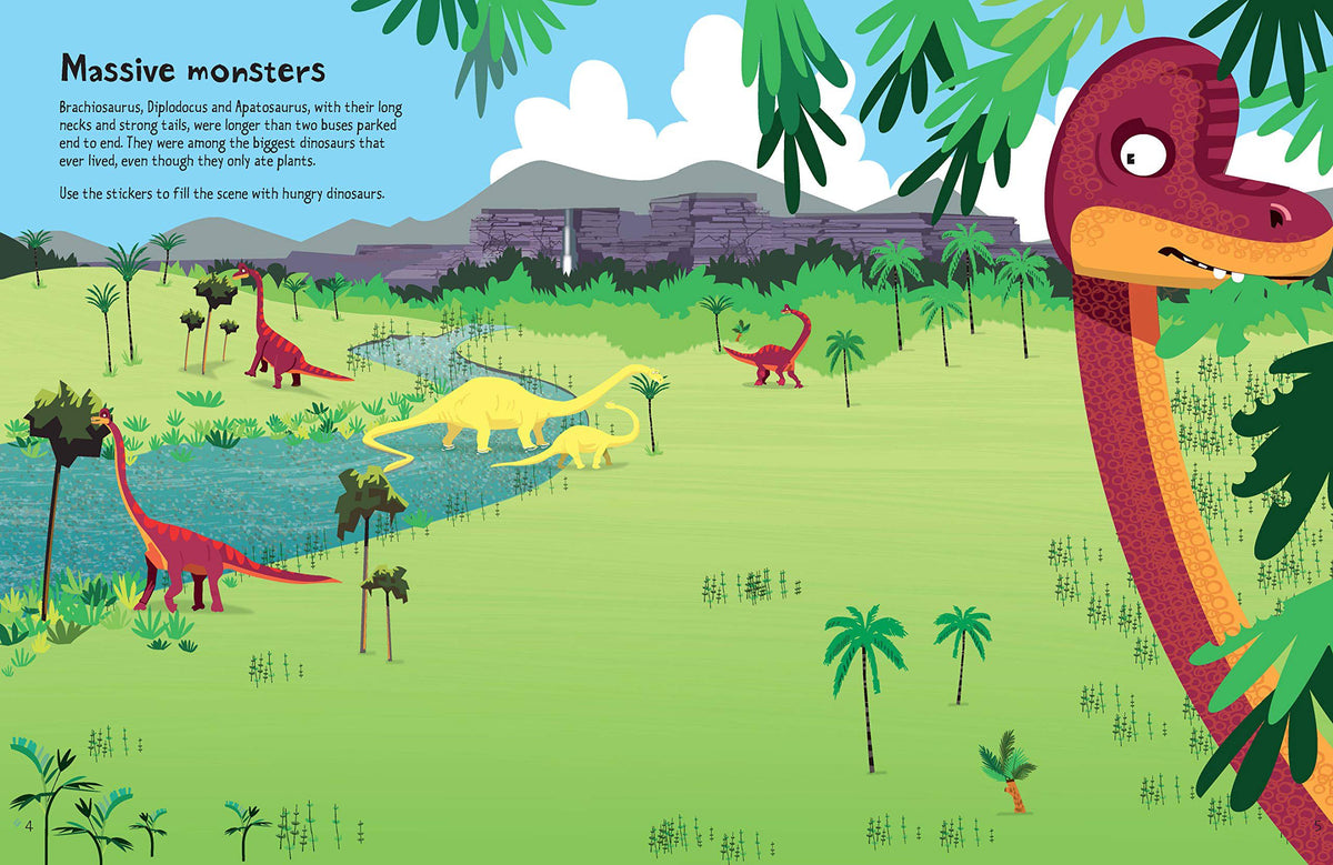 Usborne - Big Dinosaur Sticker Activities and Story Book