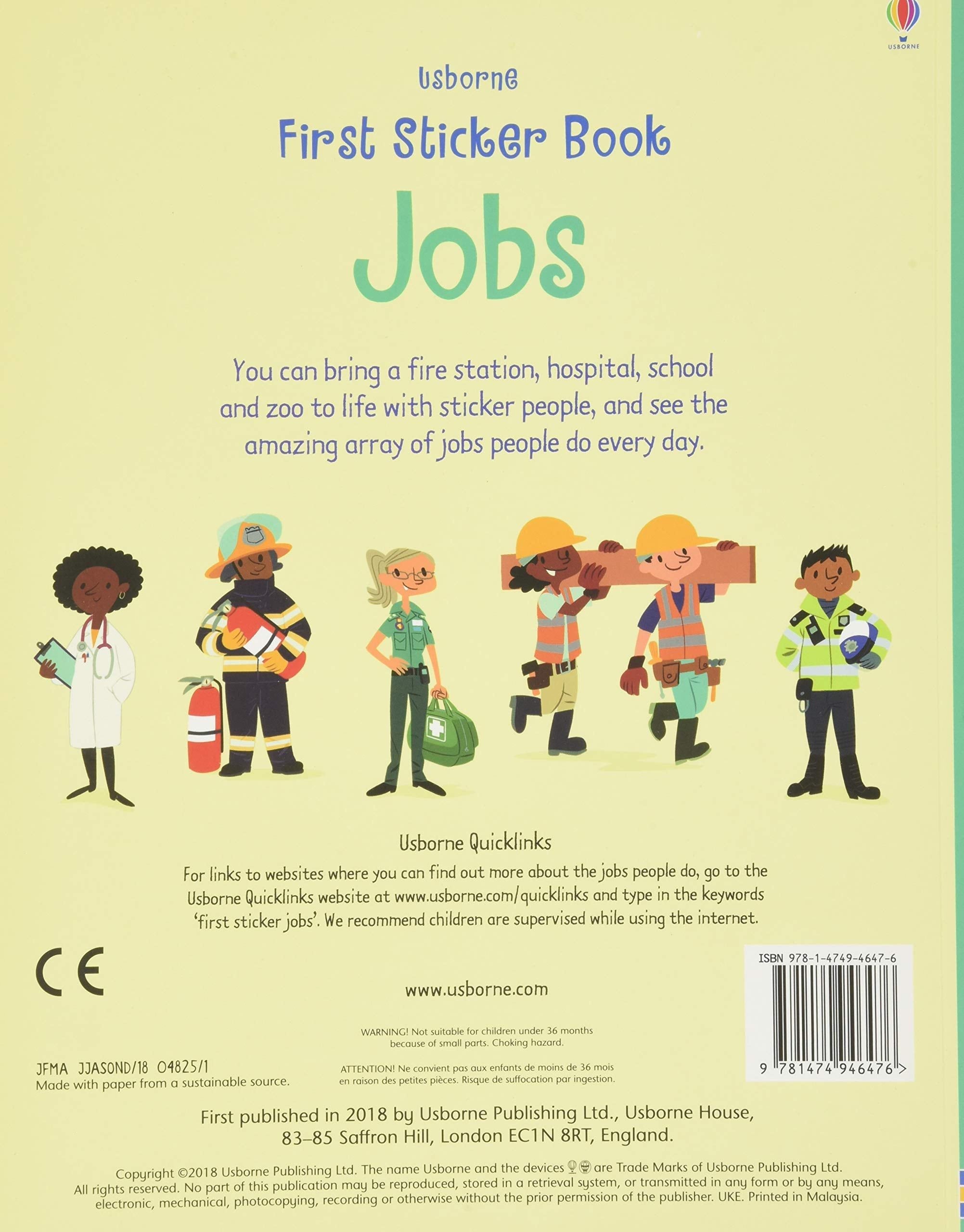 Usborne - First Sticker Book Jobs