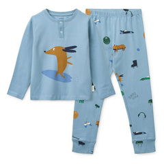 Liewood - Wilhelm Organic Cotton Dog Pajamas | Blue