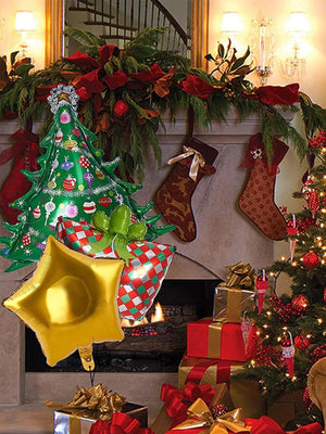 New Year - Christmas New Year Decorative Balloons Set of 5 Pieces