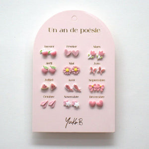 Yuko B. - Children's 12 Pairs Ceramic Earring Set