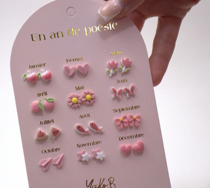 Yuko B. - Children's 12 Pairs Ceramic Earring Set