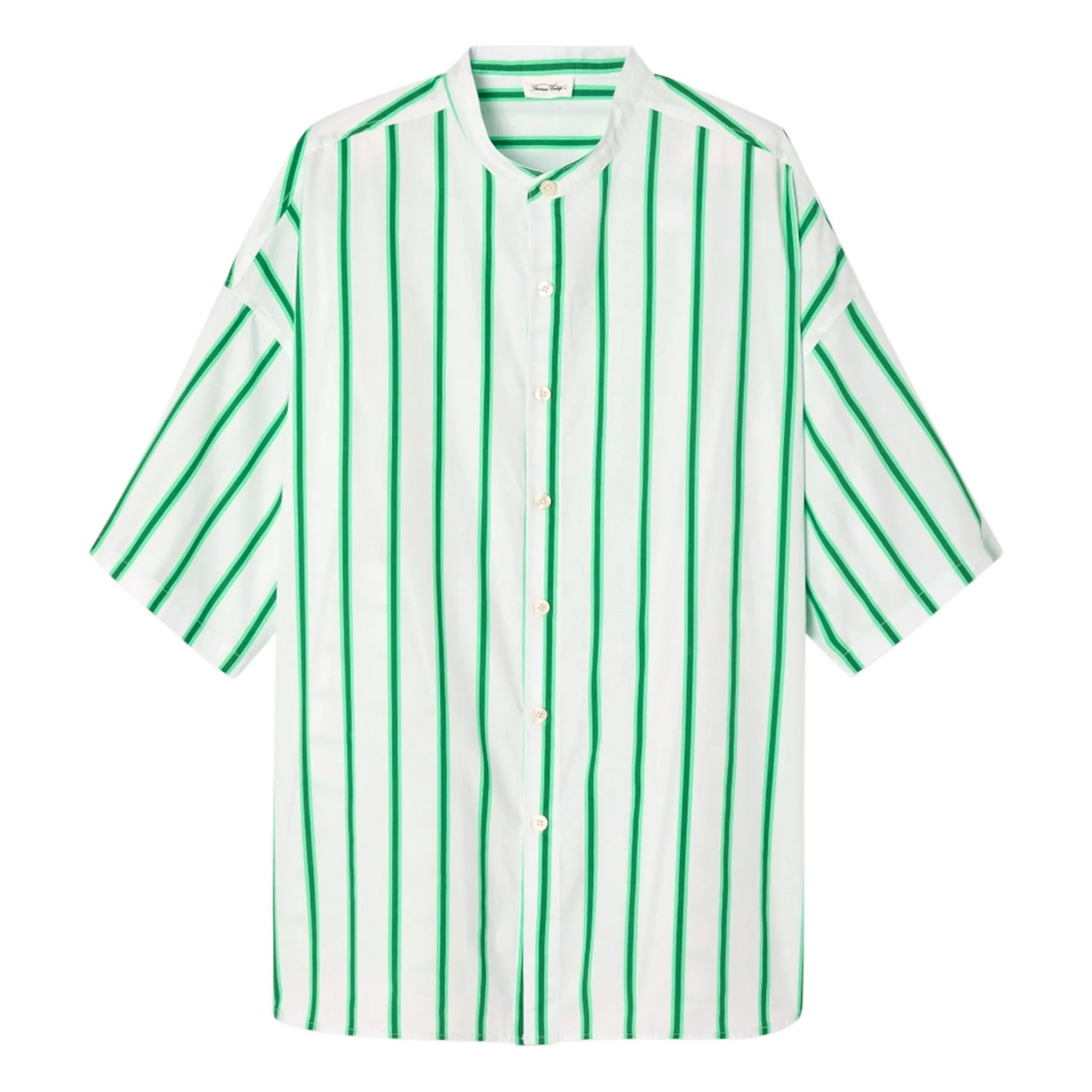 American Vintage - Zatybay Mao Collar Shirt | Green